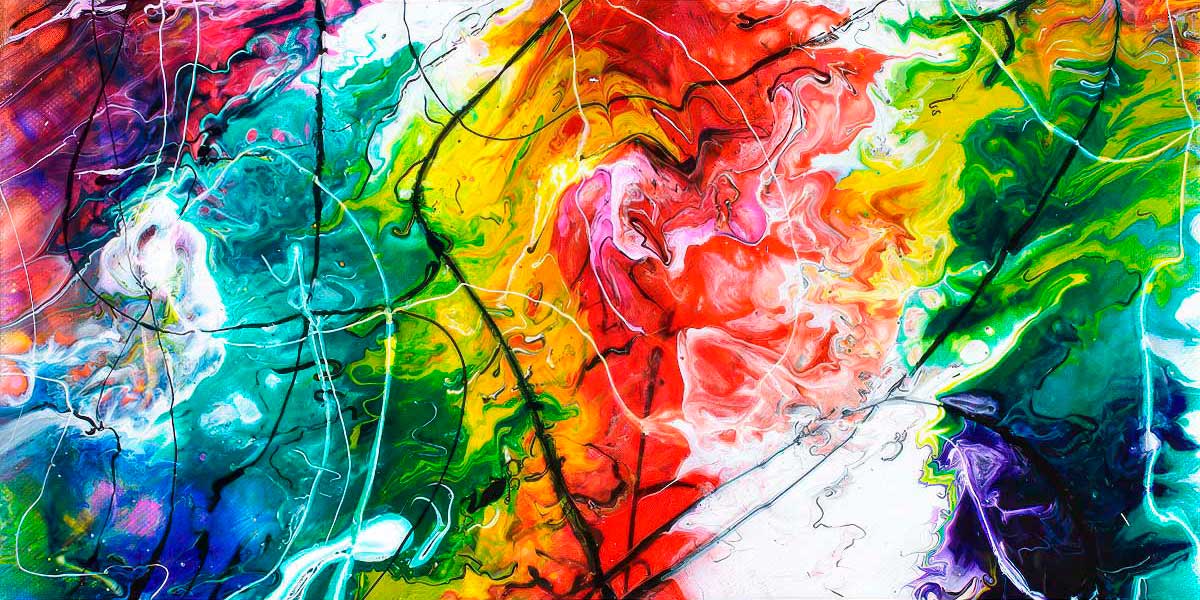 Colorize VI - farverigt kunst lærredsbillede