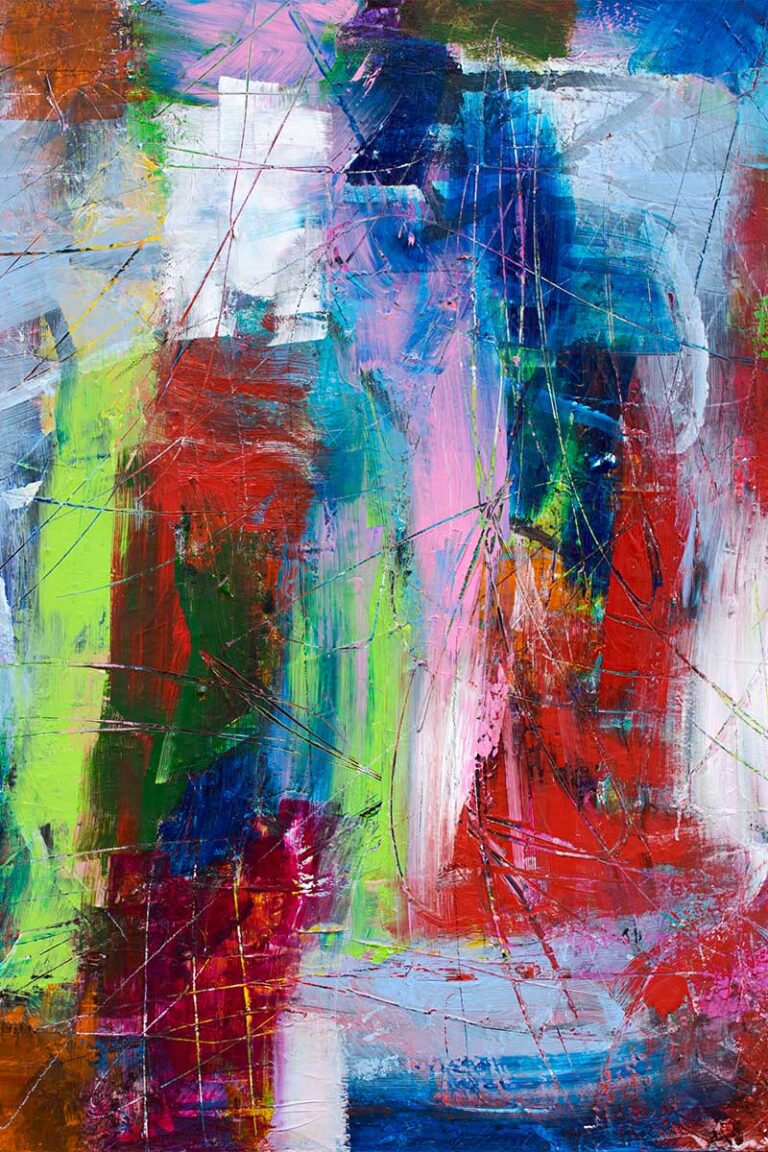 Belive III - flot farverigt canvas billede