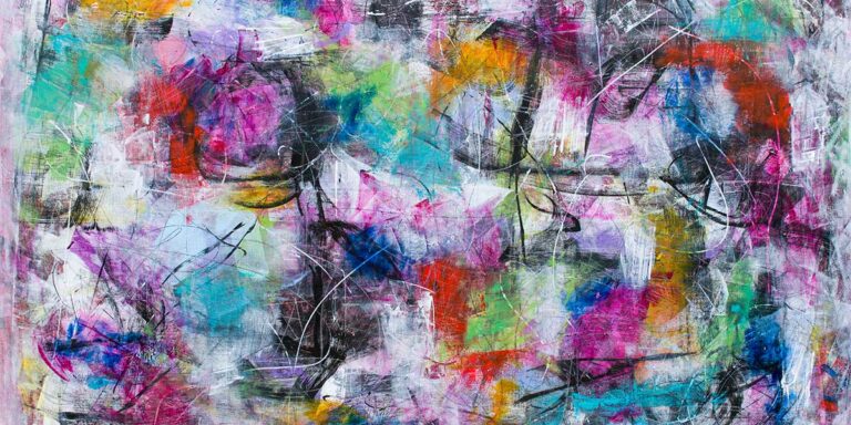 Chaos V - flot abstrakt canvas billede