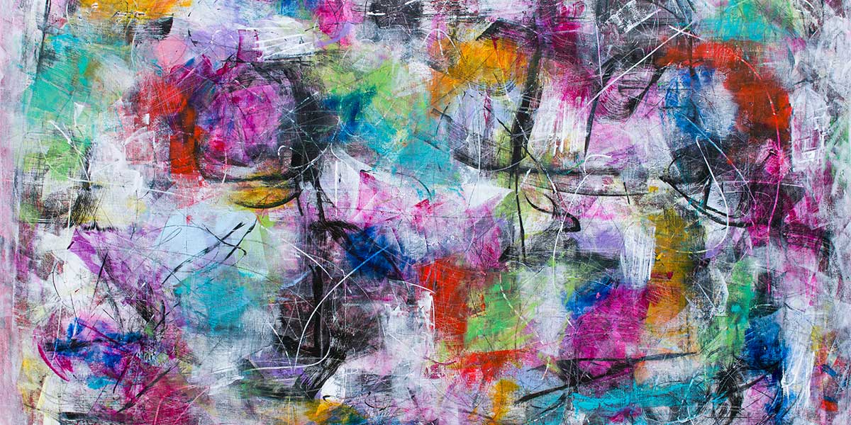 Chaos V - flot abstrakt canvas billede