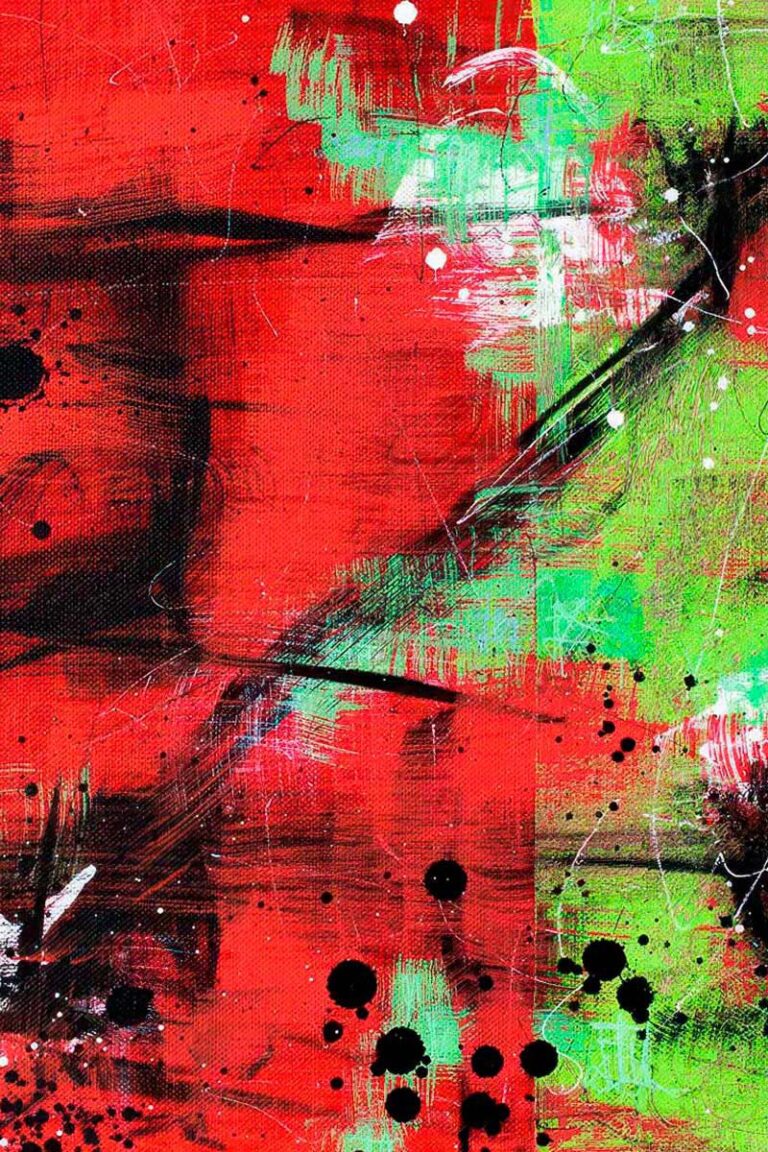 Ease II - rødt lærredstryk