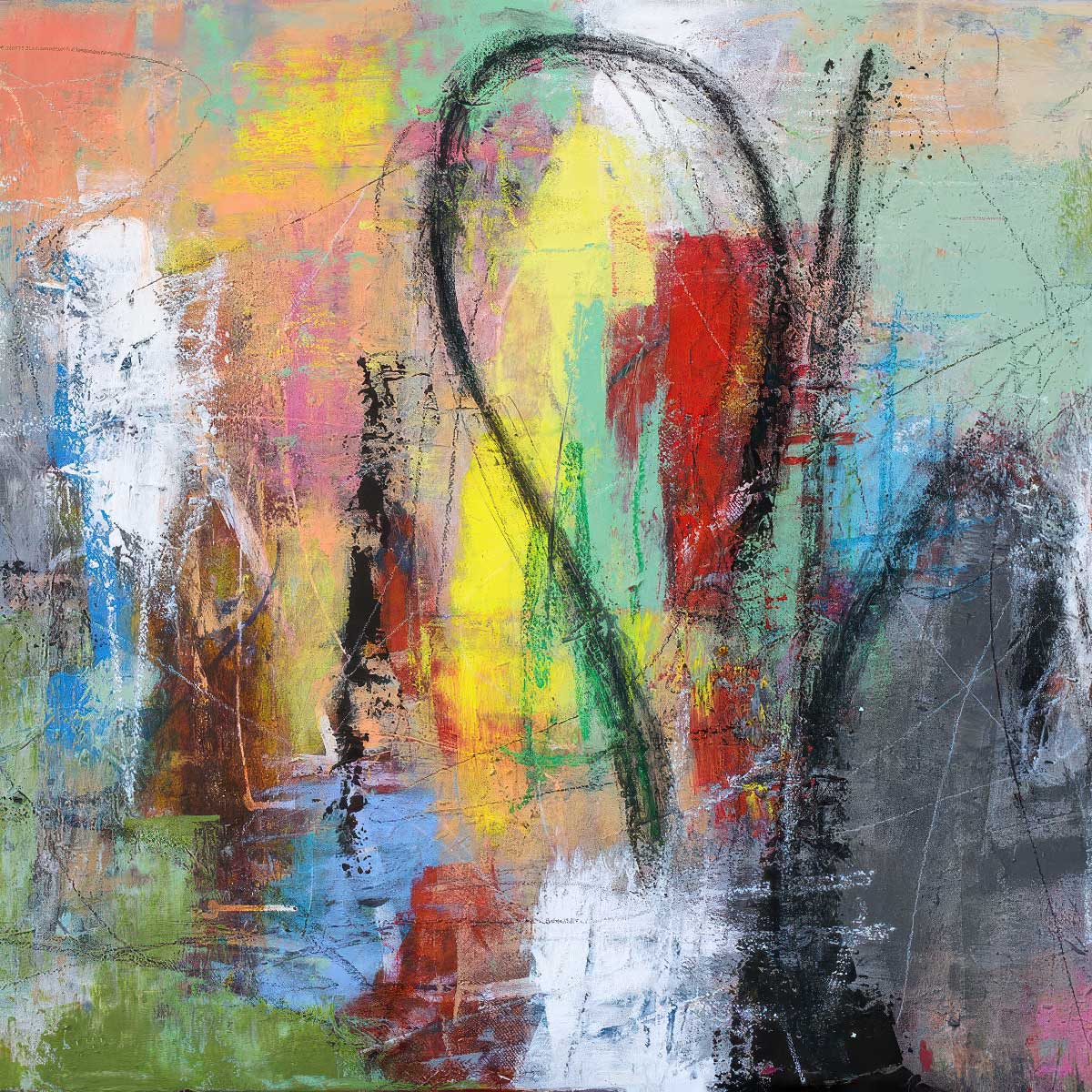 Traces II - canvas billede med kunst